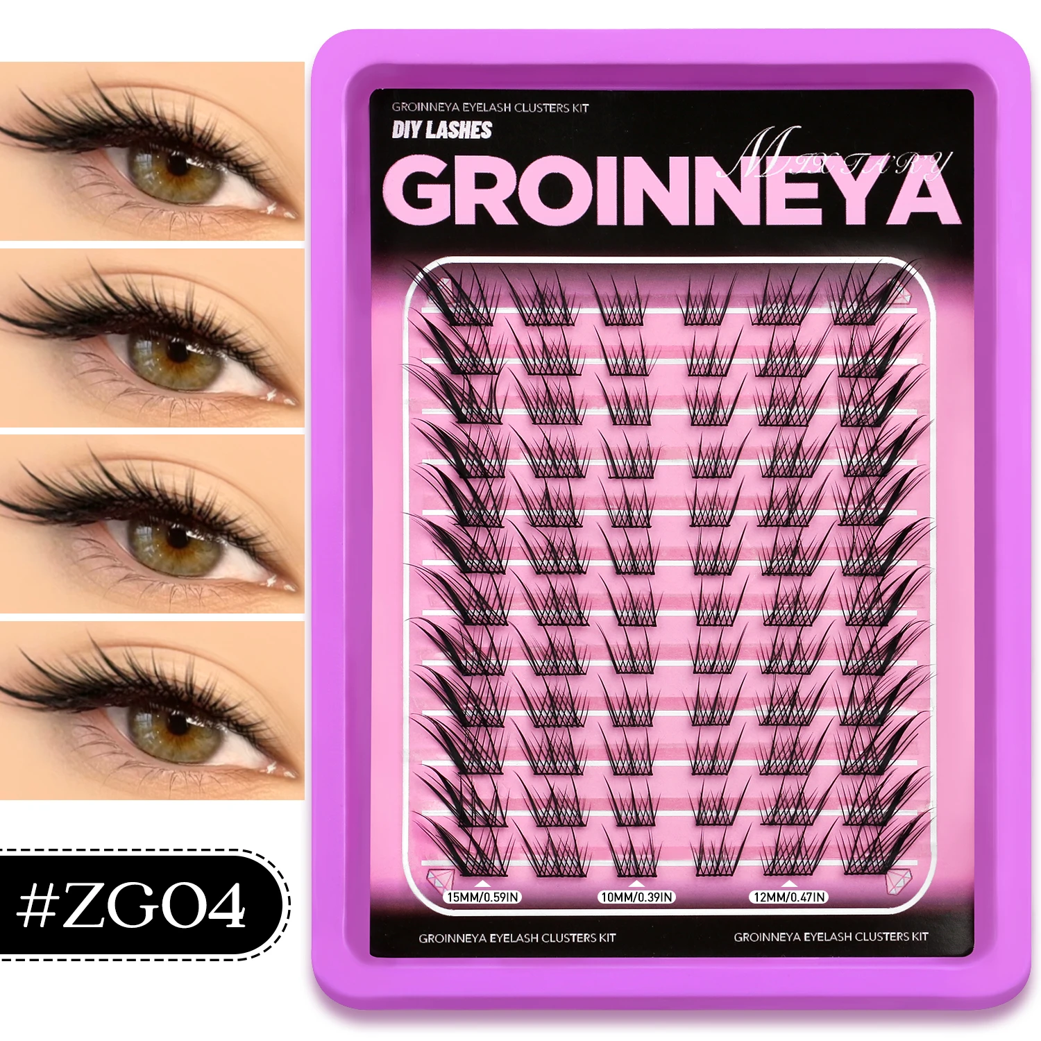 Cat Eye Cluster Lashes, 12 Rows DIY