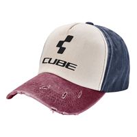 Retro Cubes Cycling Mtb Mountain Bike Baseball Caps Unisex Distressed Washed Sun Cap Outdoor Activities Hats Cap