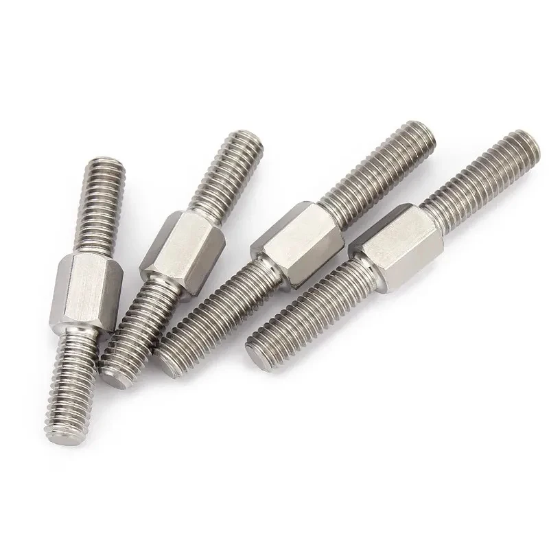 304 Stainless Steel Left Right Thread Double End Threaded Bar Dual Head Stud Bolt M3 M4 M5 M6 M8 M10 M12 M14 M16 Reverse Thread