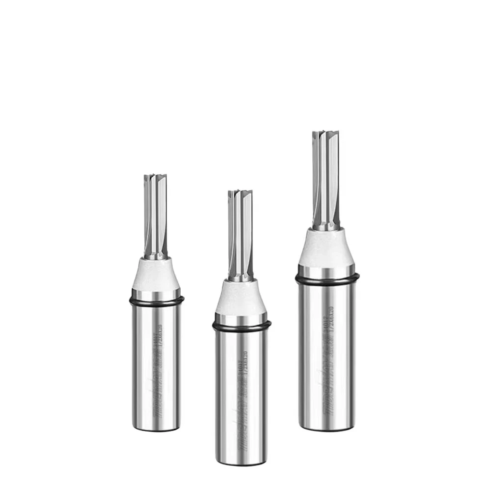 3 Blades TCT Straight Router Bit for Wood Solid Carbide Woodworking 3 Flutes Almighty Slotting Cutting for Hard Wood MDF