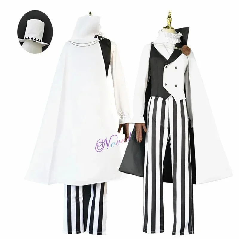 CyNikolai Gogol Cosplay Costume Anime Bungou BSD Hunting Dogs Nikolai Cosplay Cloak Cape Uniform Suit Wig Halloween view 2