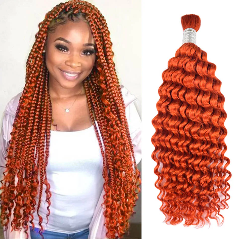 Bulk Human Hair Deep Wave For Braiding Highlight Color Real Beauty Braids Curly Bulk Remy Human Hair Bundles No Weft