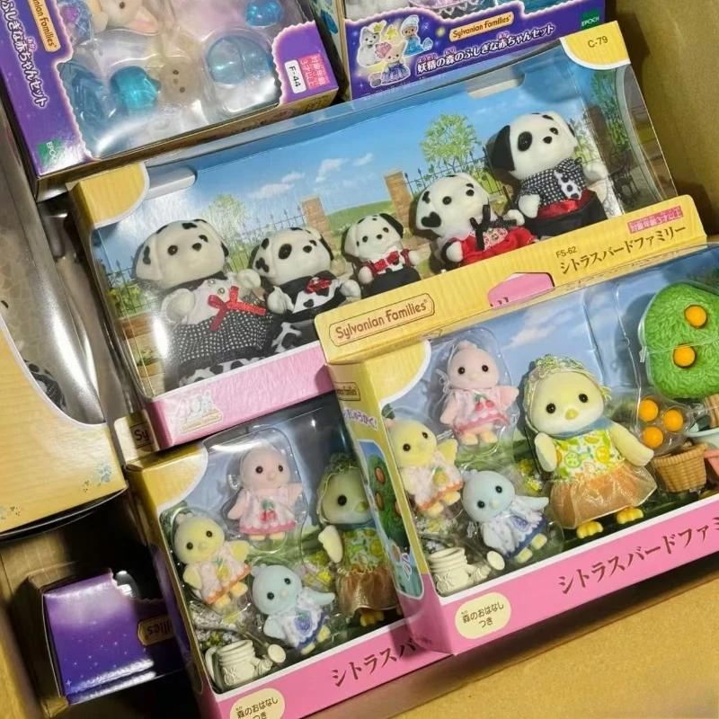 シルバニアファミリーブラインドキーホルダーアクセサリーフィギュアオリジナルキッチンセット子供のおもちゃ女の子シトラスバードドリンクカートおもちゃ女の子