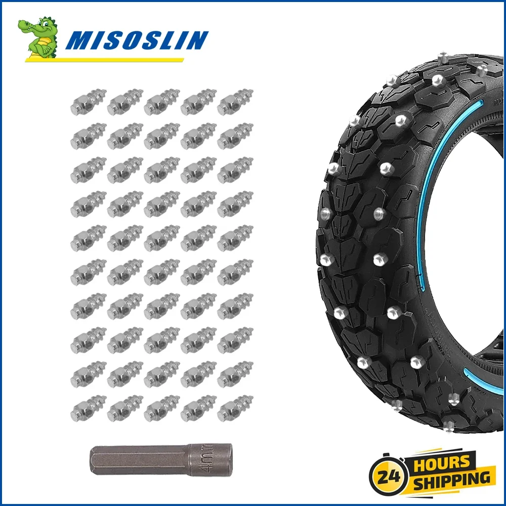 Electric Scooter Wheel Tyre Snow Spikes Set Tire Studs for Electric Scooter Tire Studs Screws Nails Anti-Slip Anti-Ice Accessory