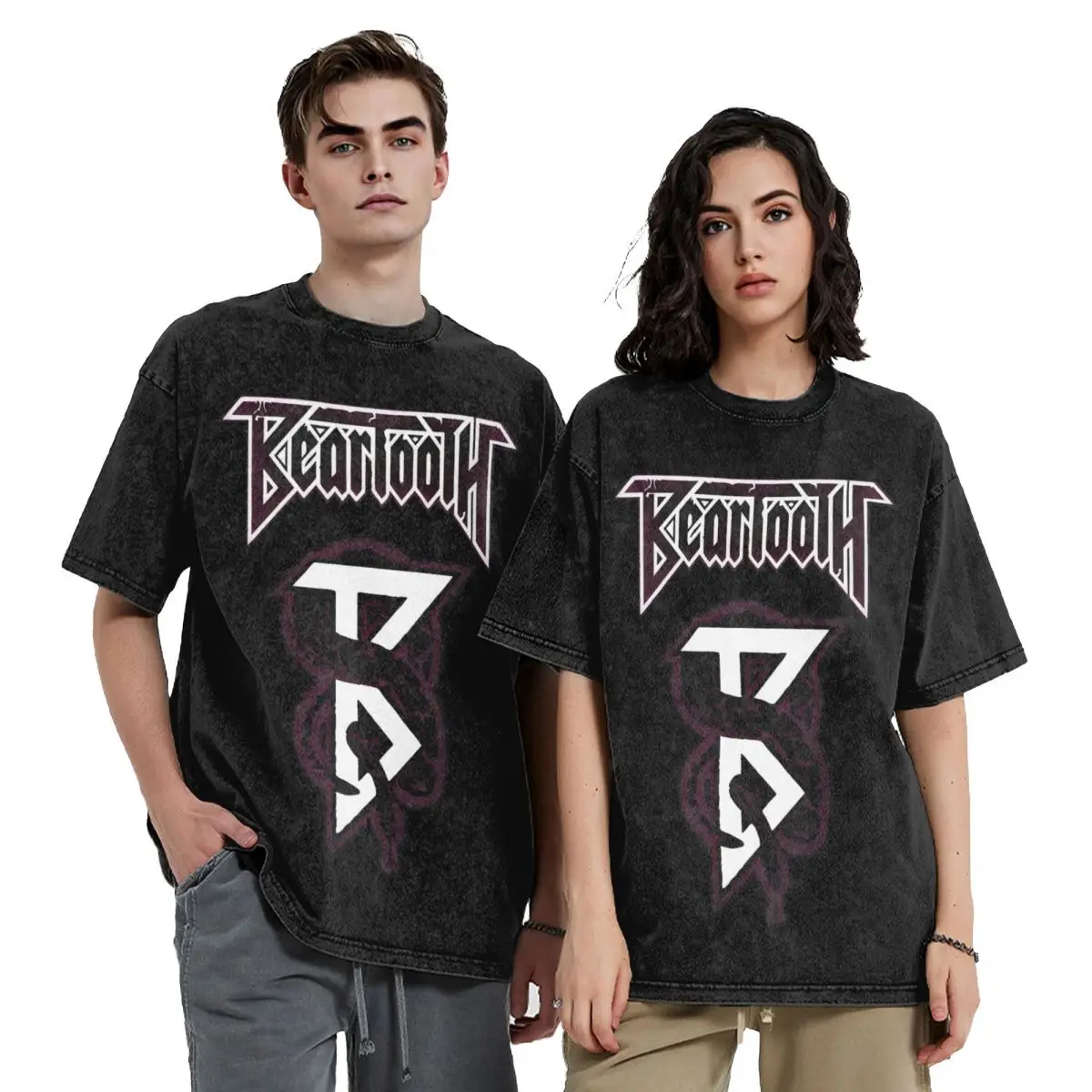 Beartooth CONCERT 2024 Rock Metal Music Washed T Shirts Streetwear Hip Hop Novelty T-Shirts Tees for Men Women Cotton Streetwear