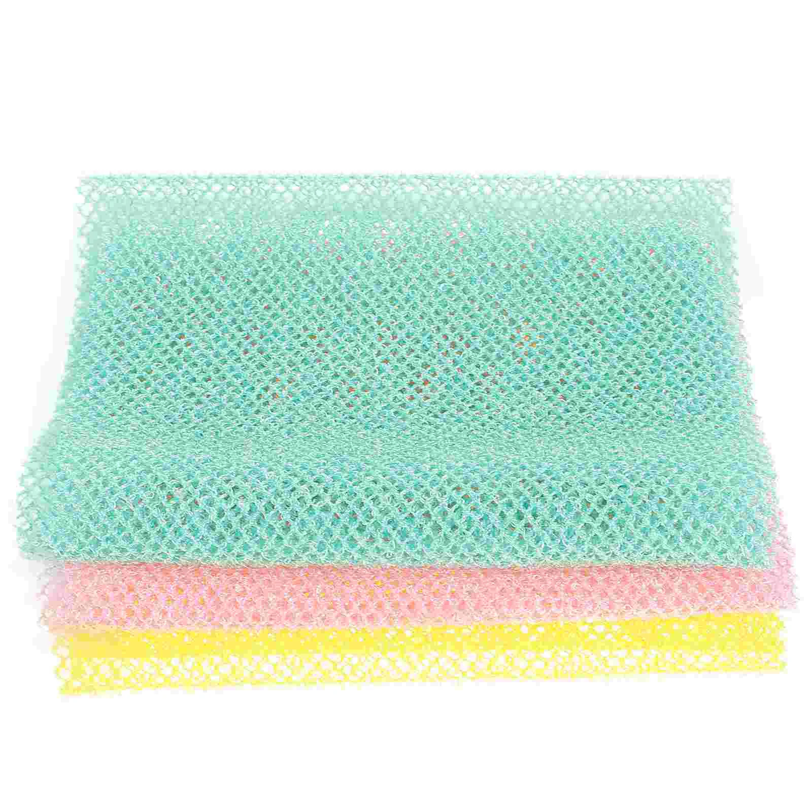 

3 Pcs African Net Bath Strip Long Back Rub Exfoliating Washcloth Scrubber Sponge Nets Supplies for