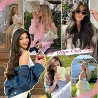 22Inch Synthetic Long Straight Layered V-Shaped Clip-in Hair Extension 4 Clip Heat Resistant Hairpiece for Women 6