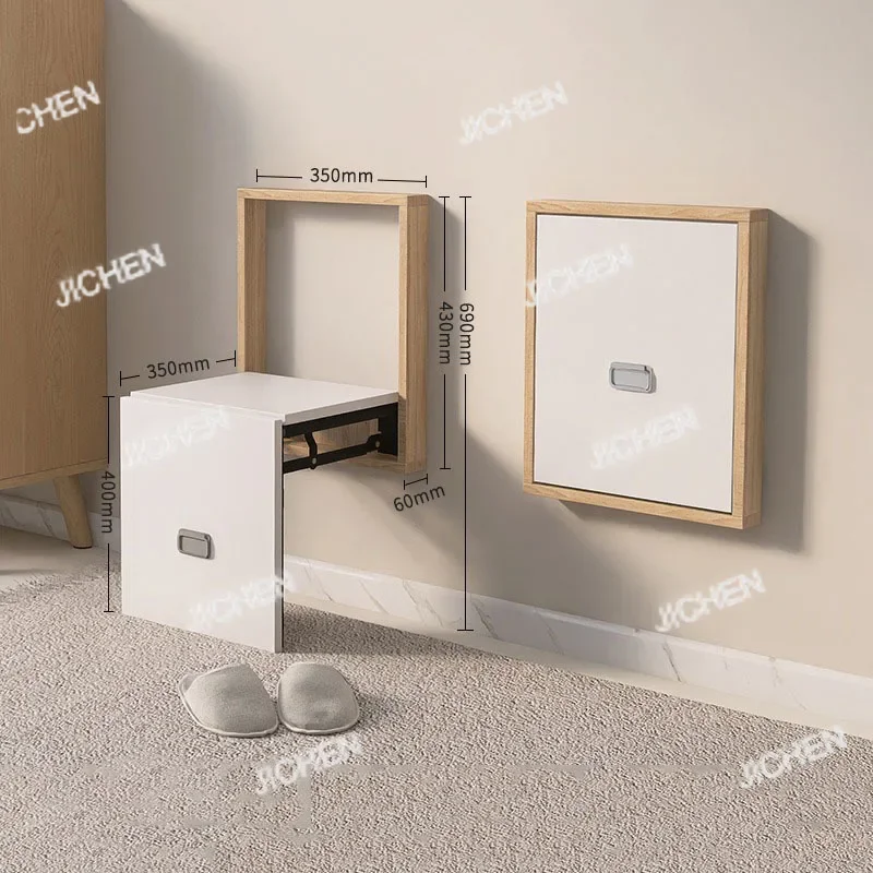 

ZH деревянный табурет для ванной, складной настенный сверхмощный компактный прихожая, домашнее использование, сиденье для ванной комнаты для беременных женщин, мебель для пожилых людей