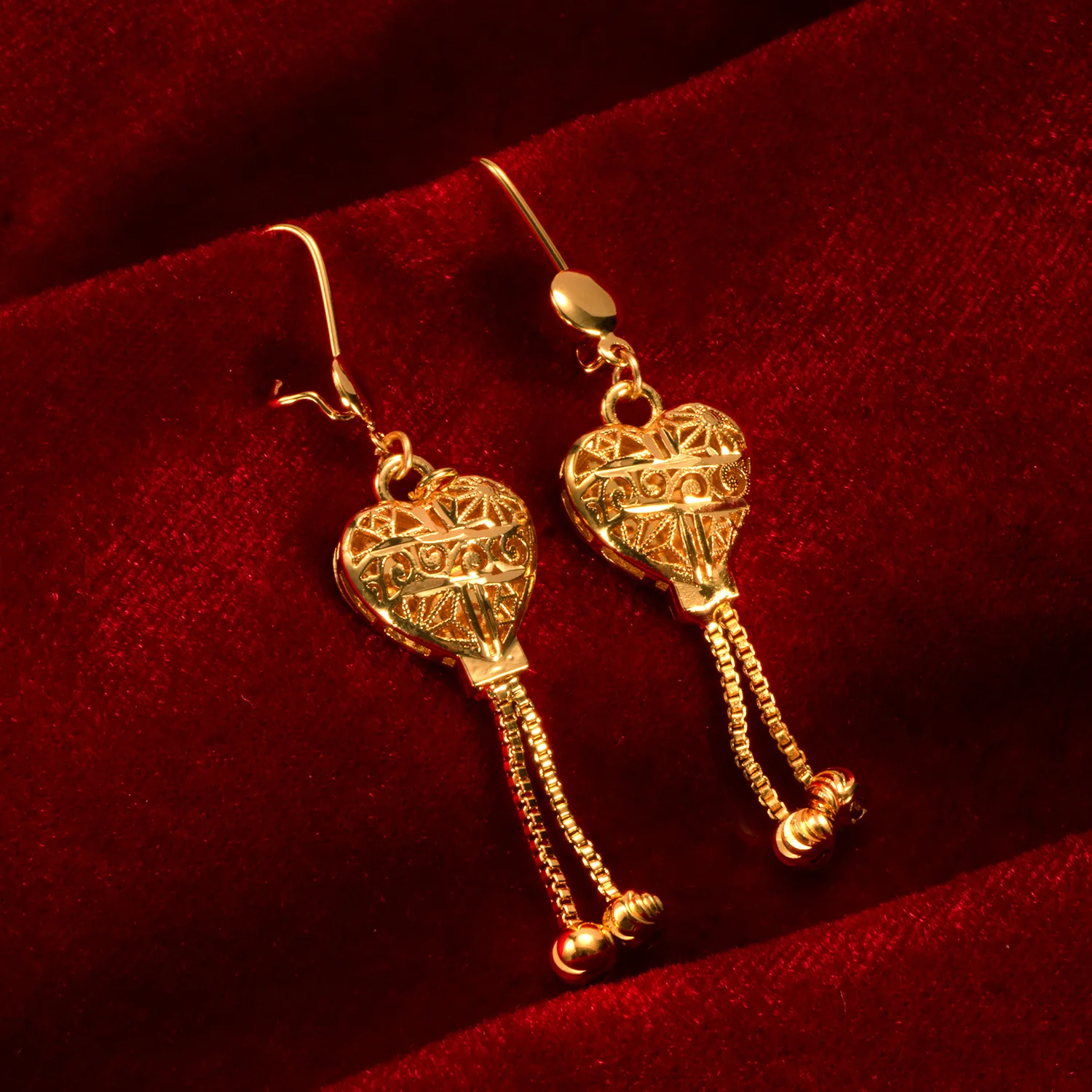 9999 gold necklace - Nigerian heart-shaped pendant display item for cross-border wholesale