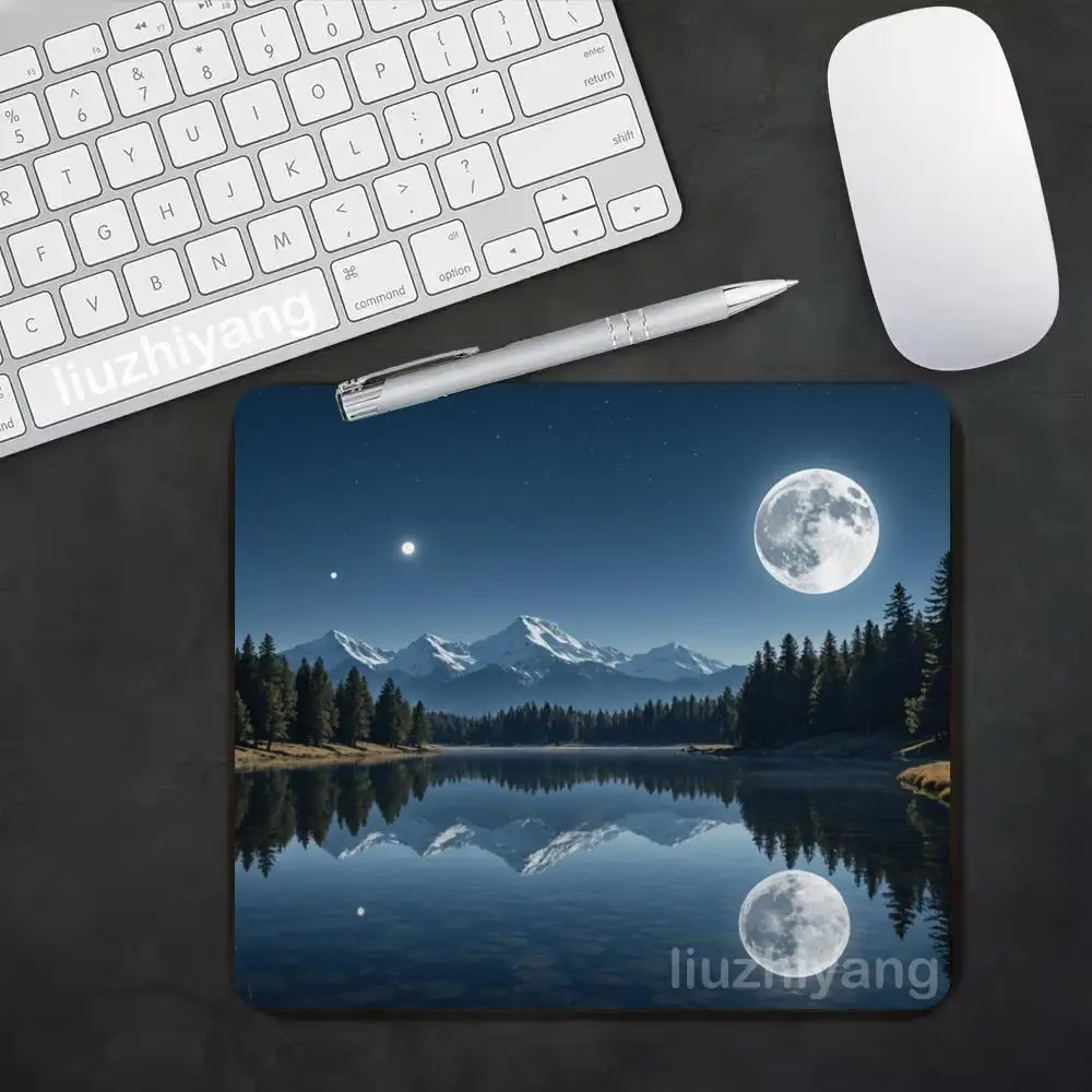 

Lake Scenery Mouse Pad 40X45 Large Square Computer Office Game Table Mats Rubber Anti-slip Mousepads 22x18 Small Decor Desk Pads