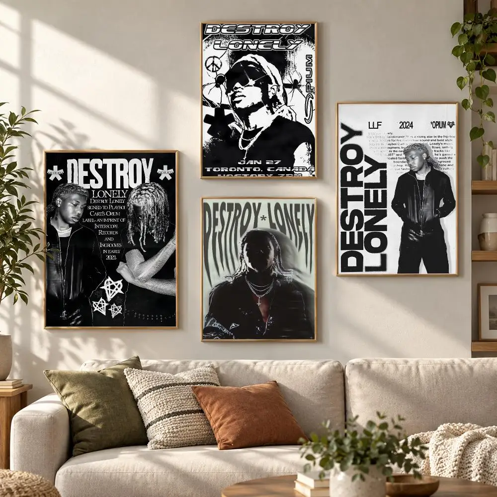 Rapper Singer D-Destroy Lonely Poster HD Waterproof Aesthetic Wall For Home Decor Trendy Durable Easy To Apply Art