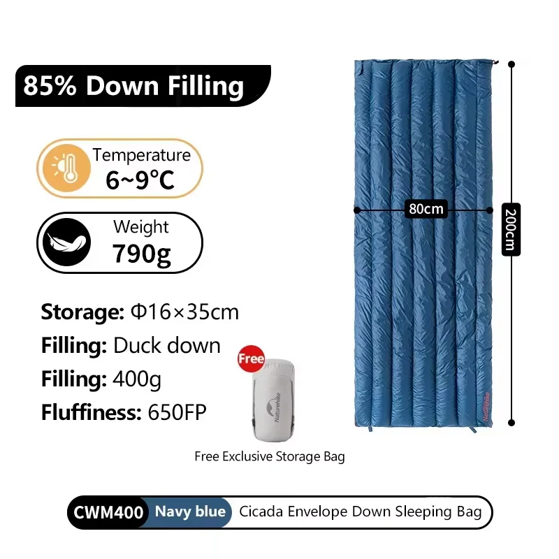 Naturehike CW280 Ultralight Down Sleeping Bag 800FP