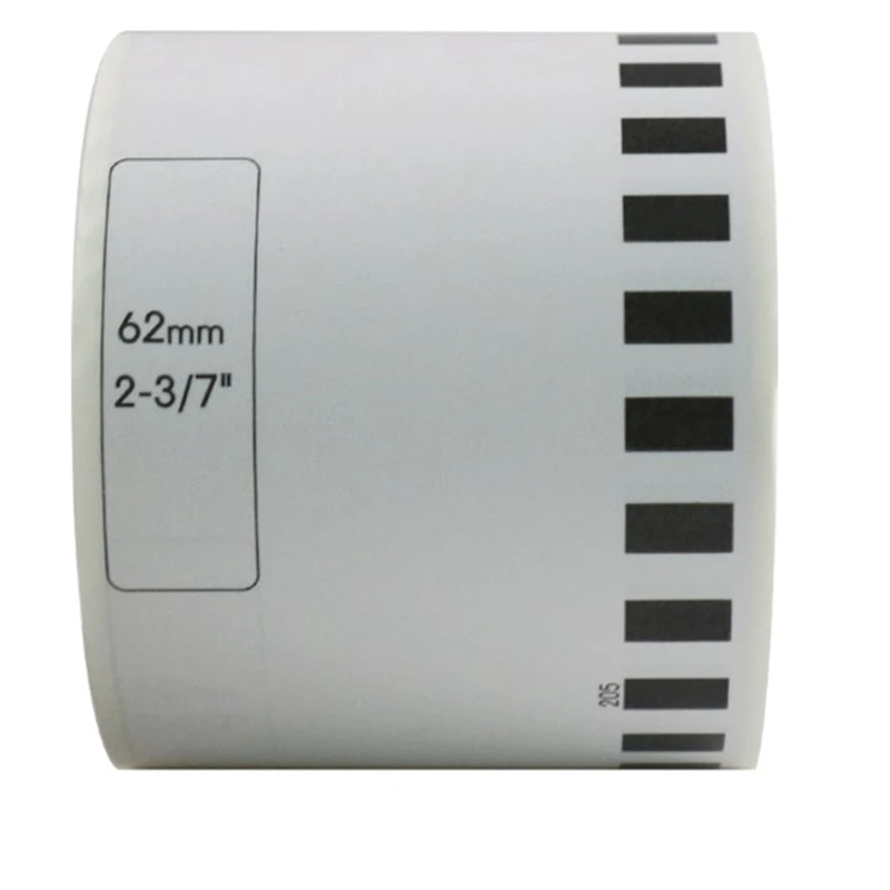 5 Refill Rolls Compatible DK-22205 Label 62Mmx30.48M Continuous Compatible For Brother Label Printer White Paper DK22205