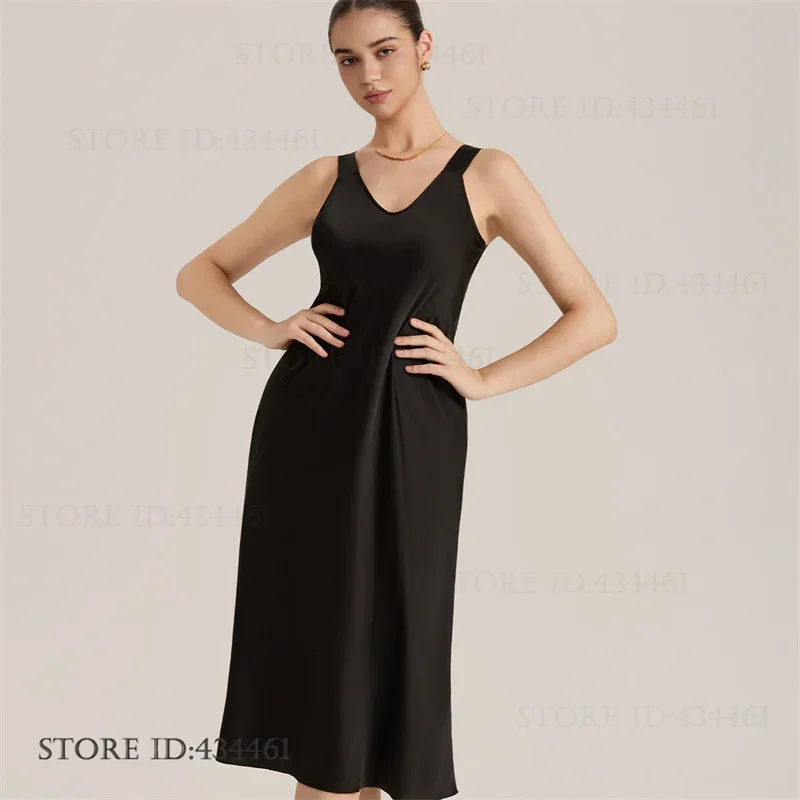 

Новая женская длинная ночная рубашка, домашнее платье, сексуальная ночная рубашка с глубоким v-образным вырезом, сорочка, одежда для сна, повседневная шелковая атласная ночная рубашка, одежда для дома