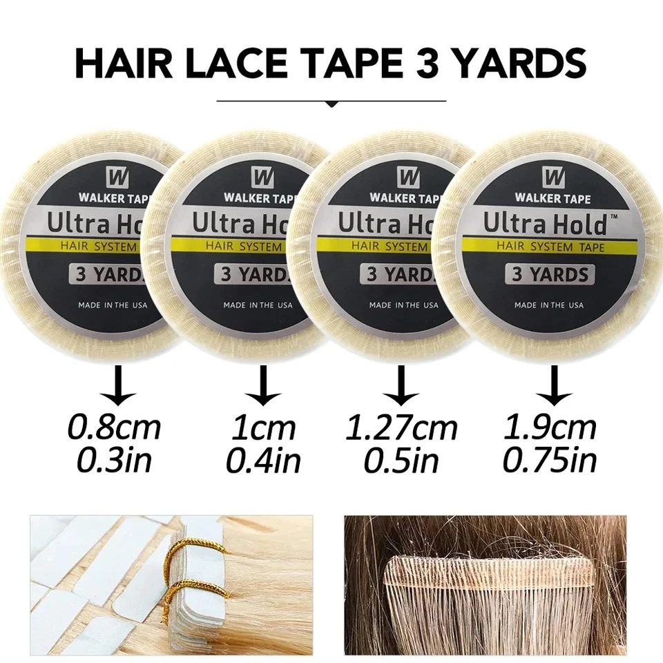 

3 yards Ultra Hold Hair System Tape Double Sided Adhesives Tape For Hair Extension Toupee Wig White Tape Strong Hold