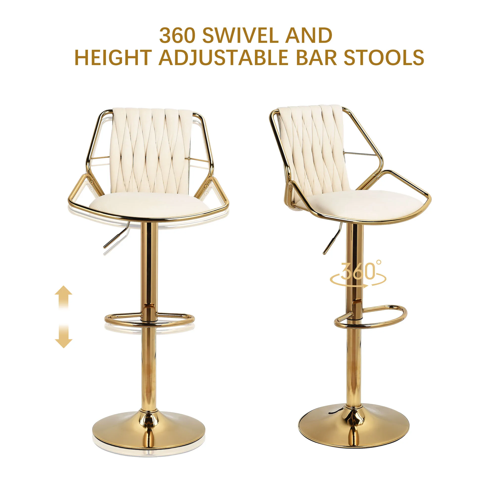 Sgabello da Bar moderno da 2 pezzi con schienale e gamba in metallo, sgabelli da Bar piccoli regolabili in altezza, sgabello da banco con motivo a