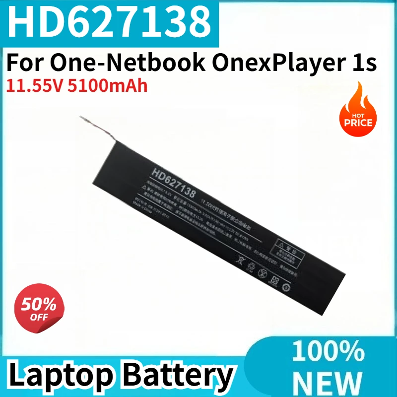 

100% New High Quality HD627138 Laptop Battery 11.55V 5100mAh for One-Netbook OnexPlayer 1s Brand New Replacement Battery