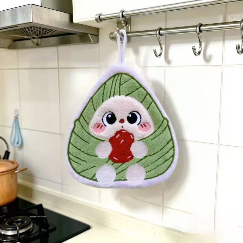 Dragon Boat Festival Cartoon Zongzi Kitchen Wipe Cute Hanging Water Absorbent Handtowel Toilet Children Absorb Water Soft Skin