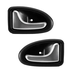Para Renault coche dentro de la perilla de la puerta manija de la puerta Interior izquierda derecha apto para Clio 2000-2009 2/3-4/5 puertas manijas plateadas mate