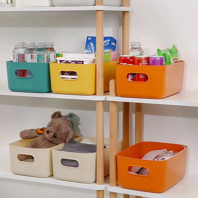 Desktop Storage Box Sundry Storage Student Snack Plastic Cosmetic Storage Box Household Kitchen Sorting Box Makeup Box