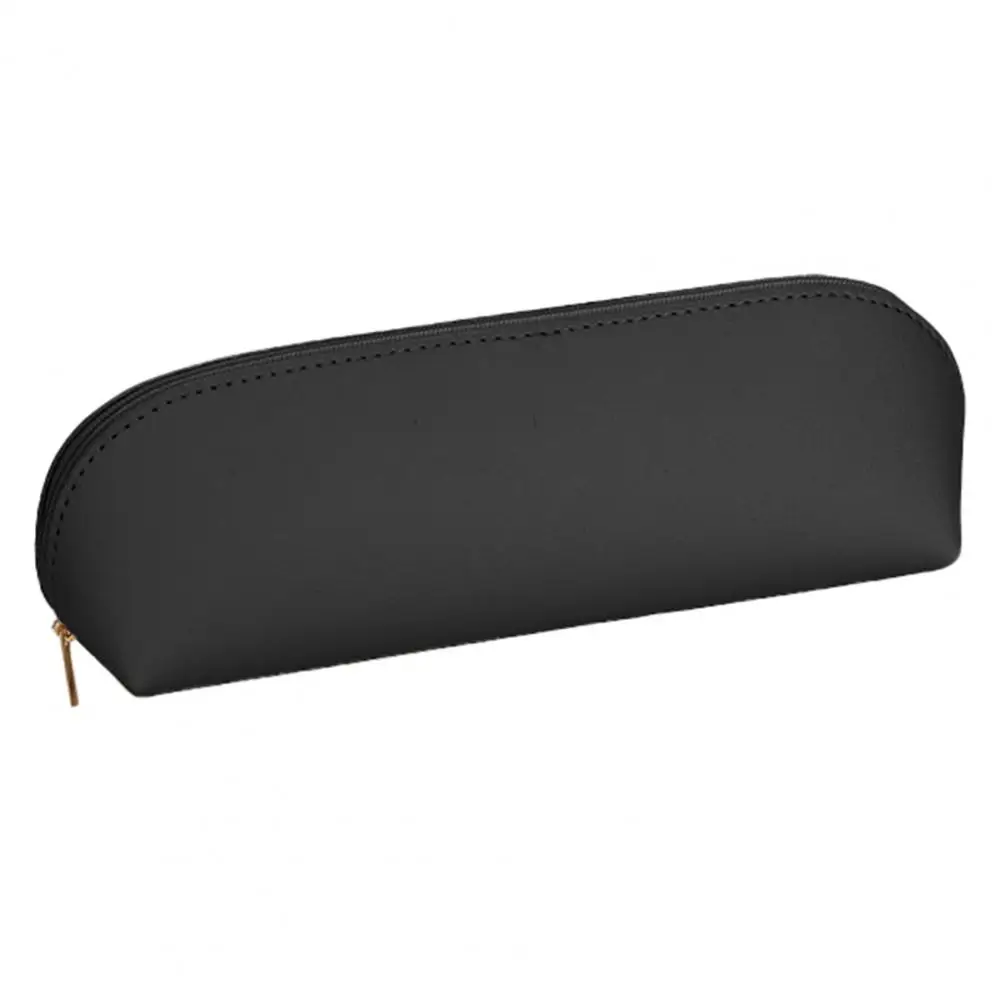 Estuche de cuero PU para lápices, bolsa de cosméticos, estuches escolares de arte Simple, brochas de Estuche para maquillaje para niñas, Mini Estuche Escolar de 17x5x4cm