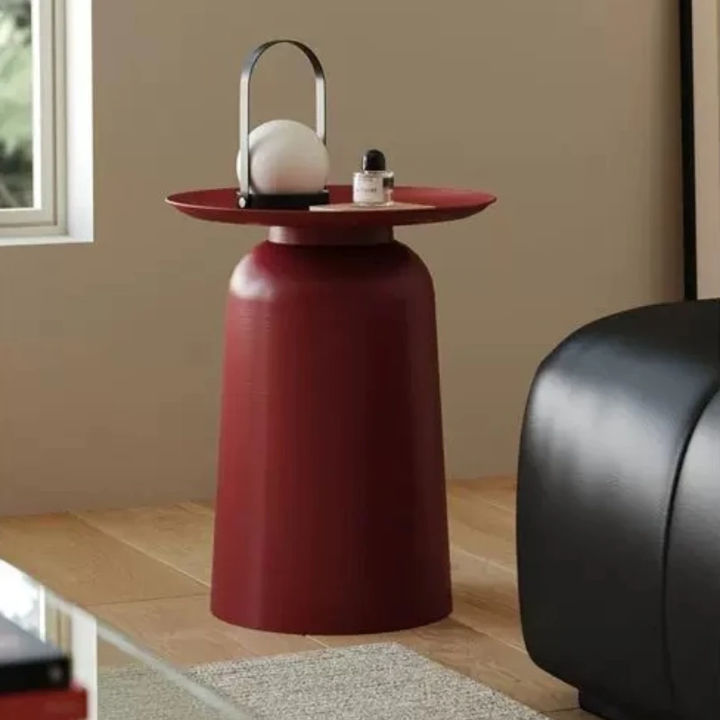 #￥Home Round End coffee table small round simple modern sofa side few bedroom mini bedside tables pliante living room furniture