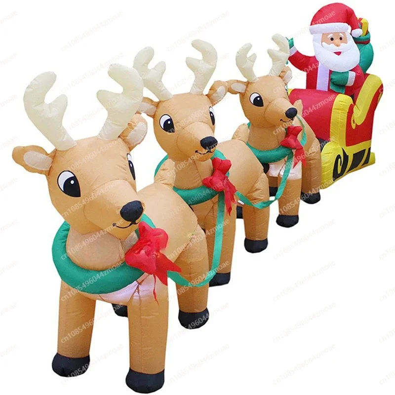 Deposit, please inquire about the total price Inflatable Cartoon Santa  Luminous Train Christmas Arrangement Arch Props