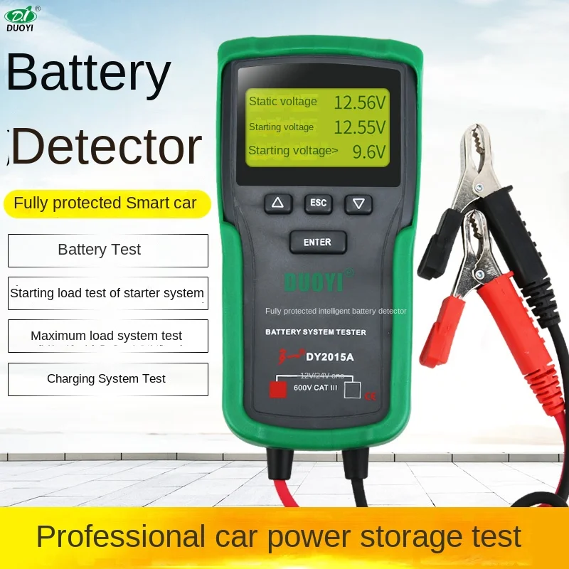 

DUOYI DY2015A Car Battery Tester 12V 24V Auto Load Test Tool Automotive Alternator Tester Digital Battery Analyzer PK BM550