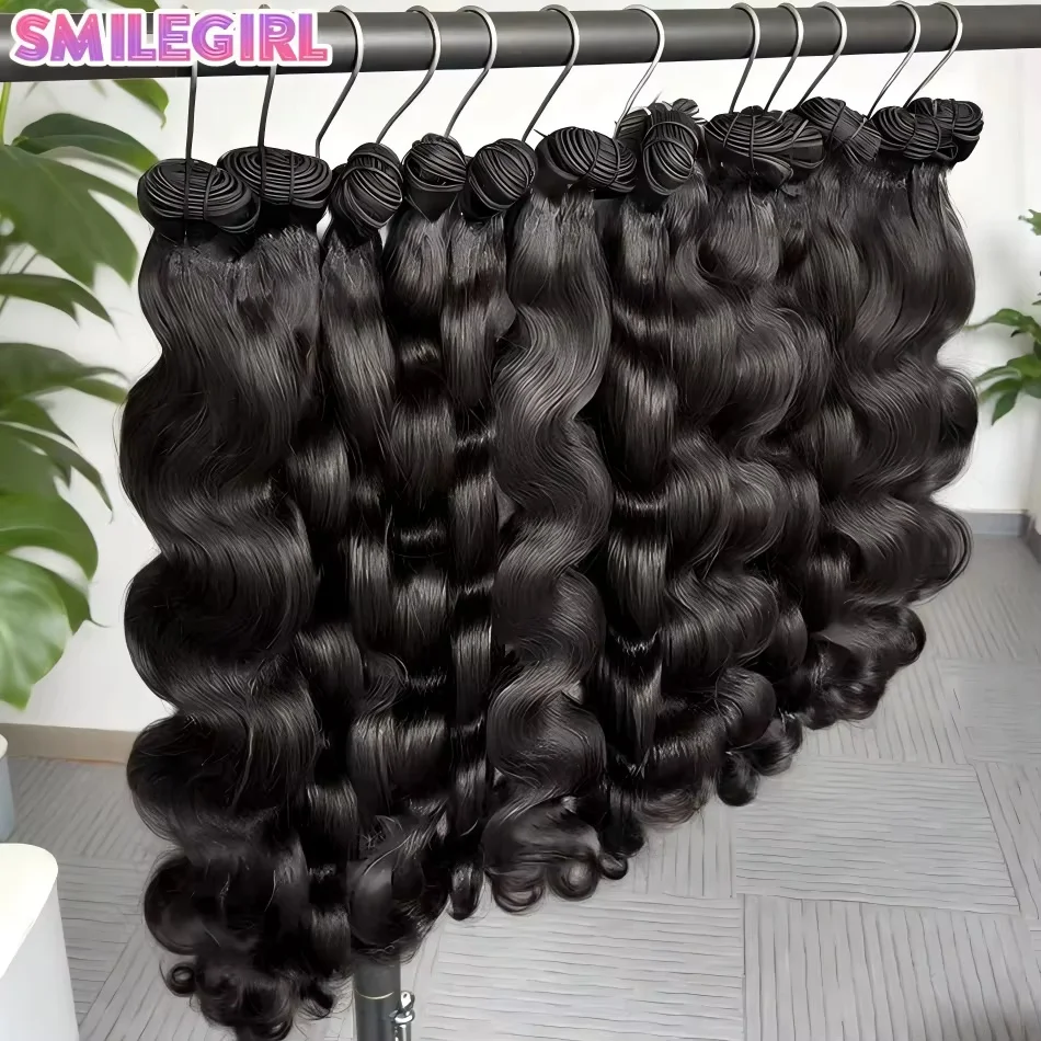 Body Wave Human Hair Bundle Unprocessed Virgin Brazilian Human Hair 3 Bundles Hair Extensions Grade 12A Remy Natural Color For Black Women 20 22 24 Inch