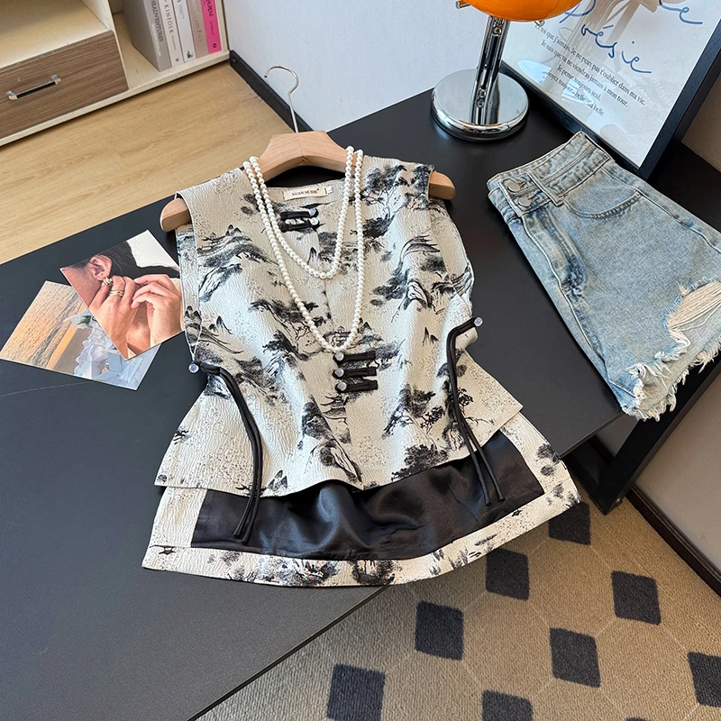 Fashionable Chinese Style Women's Jacket Small round Collar Embroidered Open Cardigan Outerwear Plant Floral Patterned Button