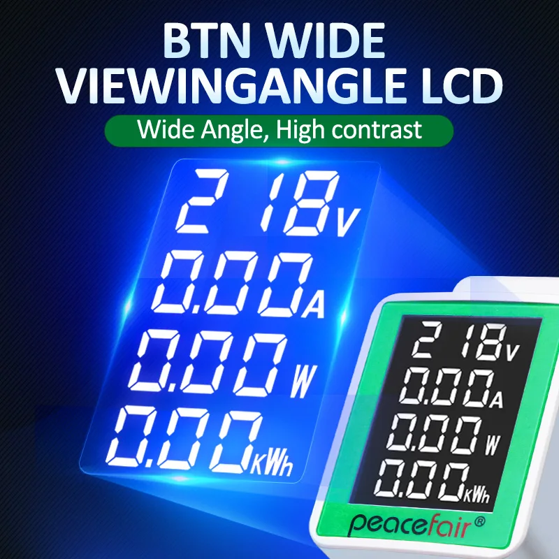 Medidor de energía eléctrica Digital de carril Din, vatímetro de vatios Kwh, Monitor, amperímetro, voltímetro, CA 50-300V, 100A, PZEM-008