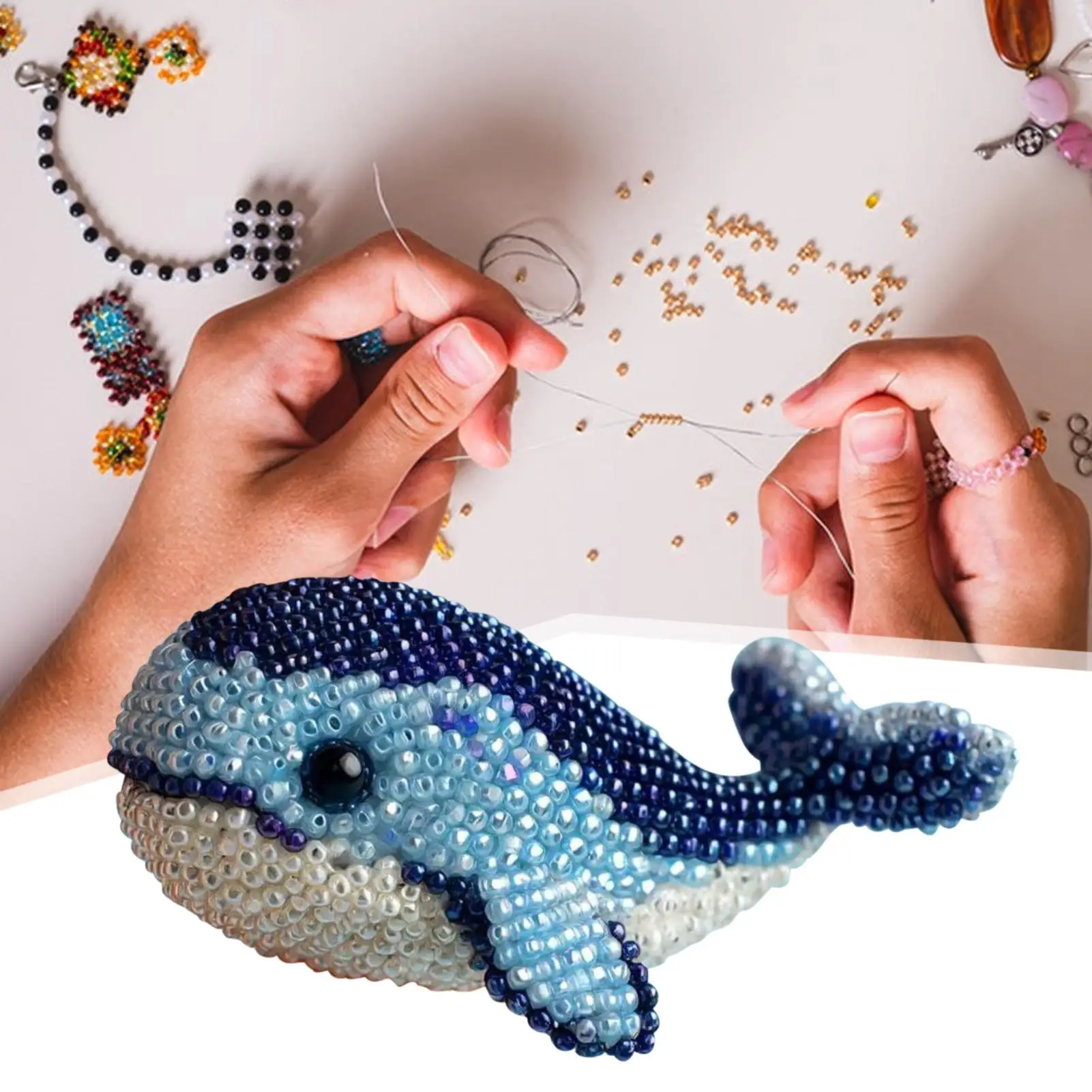 3D ビーズ刺繍キット 初心者向け 海の生き物 ビーズ刺繍キット 創作活動 アートクラフト用品 母親用