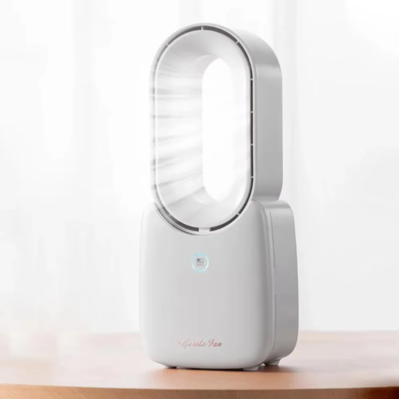 Desk Fan 4-Speed Portable Battery-Powered Fan USB Rechargeable Cooler Fan Touch Control Bedroom, Office and Home