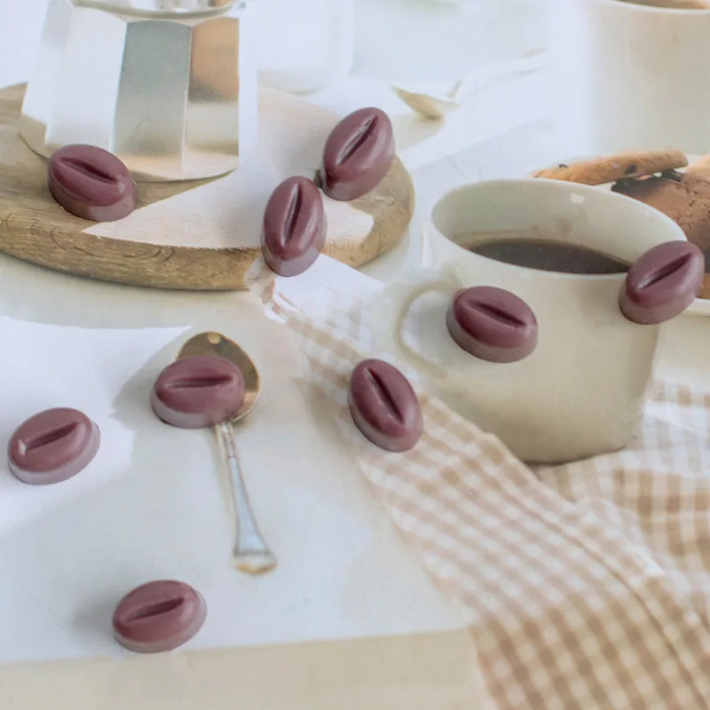 Mini-Kaffeebohnen mit 55 Mulden, Schokolade, Sugarcraft, Süßigkeiten, Silikonform, Form für Fondant, Kuchen, Dekorieren, Backen, Gebäck – Detail 8