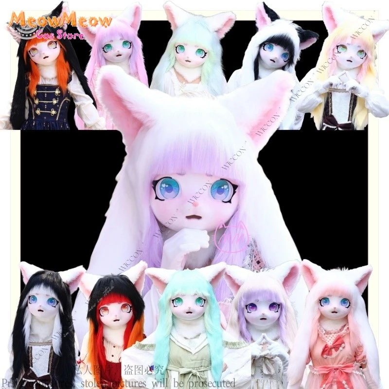 

Fursuit Kigurumi Cute Furry Headsets Animal Cosplay Costumes Comiket Furries Rubbit Cat Comiket Furries Headwear Costume