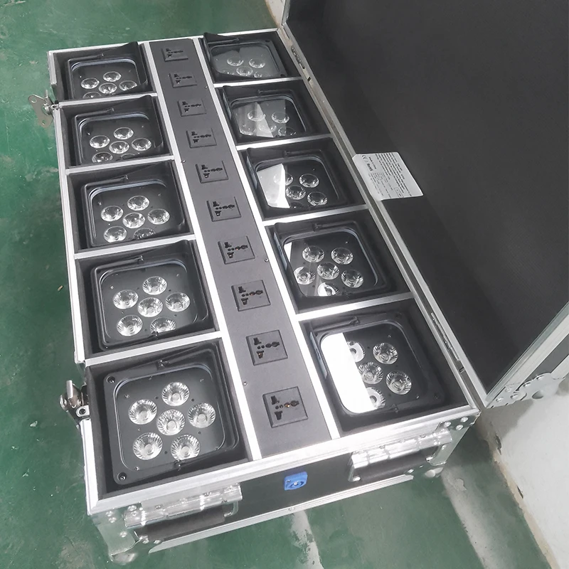 

6/8/10PCS RGBWA UV Wireless DMX Par Light LED Uplight Wash Light Battery Power for Wedding Party Bar DJ Stage Lighting Equipment