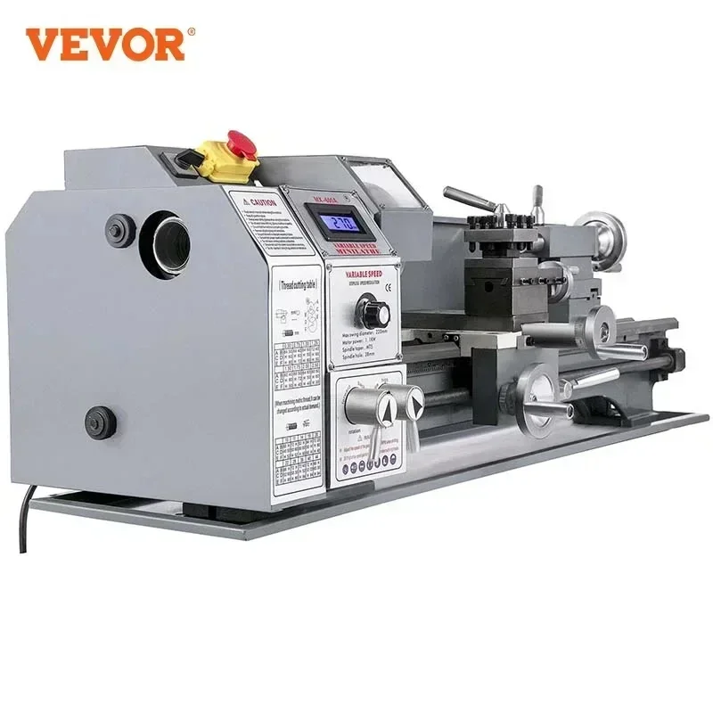 

VEVOR Mini Metal Lathe 1100w Metal Mini Lathe Precision 220x600mm Variable Speed Spindle 3-Jaw Chuck Mini Lathe Machine