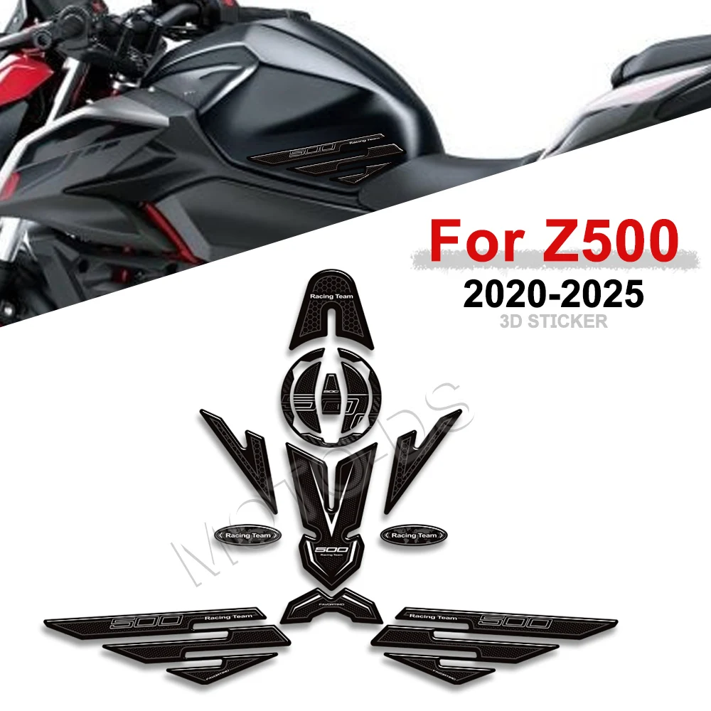 

Z500 Motorcycle Tank Pad Grips Gas Fuel Protector Stickers Decals For kawasaki Ninja Z 500 Z500 2020 2021 2022 2023 2024 2025