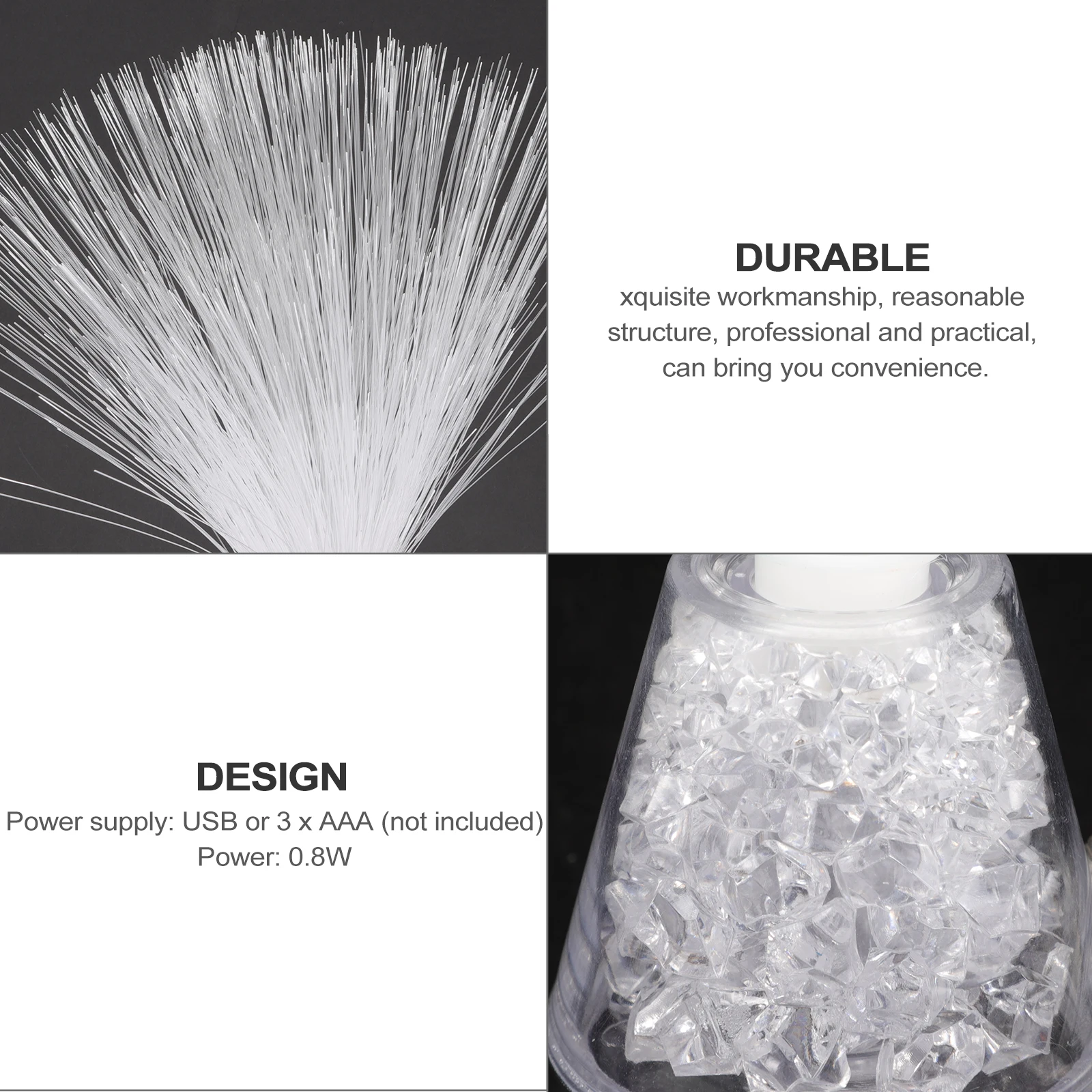 Optical Fiber Night Lamp Colorful LED Changing Romantic Desktop Light Home Decor Exquisite Chic Table Lamp Bedside Lighting