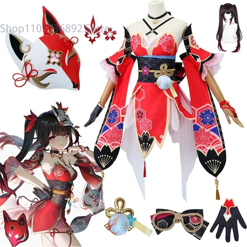 

Honkai Star Rail Sparkle women's cosplay costumes, full set masks, wigs, role-playing costumes, Honkai Star Rail Halloween carni