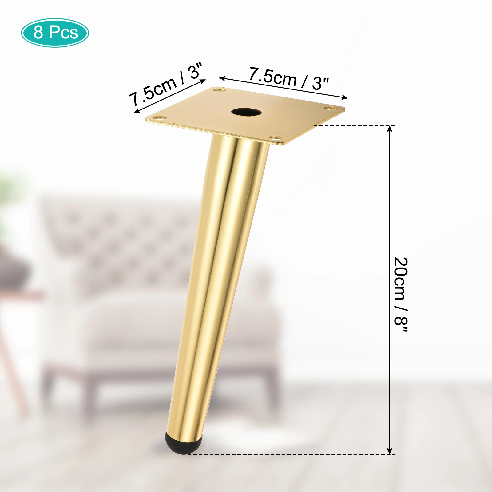 8pcs-8-inch-metal-furniture-leg-replacement-cabinet-sofa-metal-feet-with-32-pcs-screws-500kg-non-punch-furniture-hardware-gold