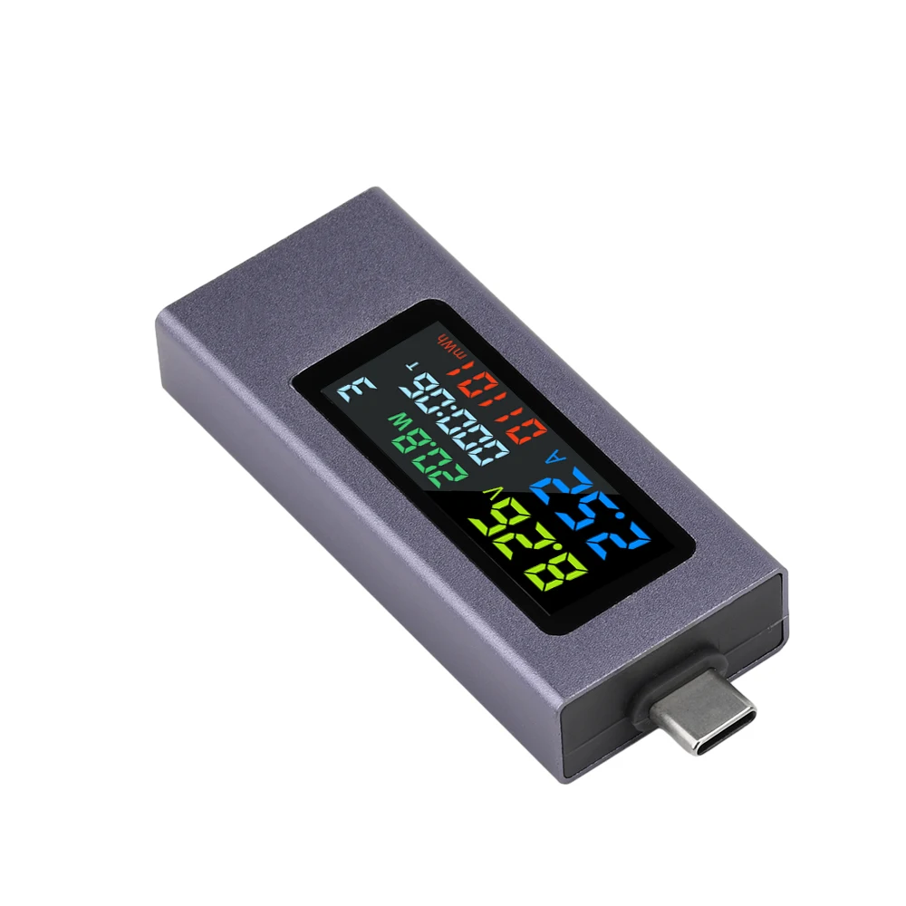 Type-C Tester DC Digital Voltmeter Amperimetro Capacity Tester Voltmeter Detector Power Bank Charger Indicator ﻿