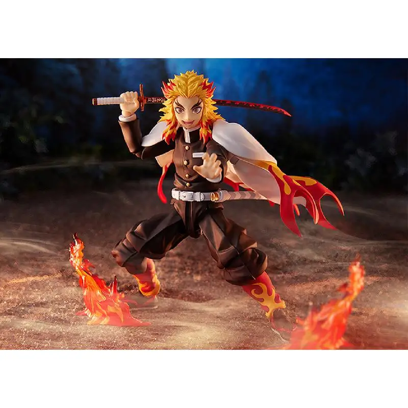 Presale Rengoku Kyoujurou Anime Character Rengoku Kyoujurou Jewelry Model Statue Pvc Action Doll 15.5cm Decorative Gift Toy