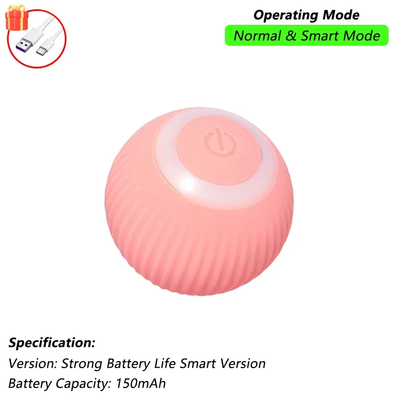iLMH 1/2 PCS Cat Interactive Ball Toy Automatic Rolling Ball Faux Tail Rechargeable Smart Pet Electric Toy Pet Toy Imitate Mouse, image 14