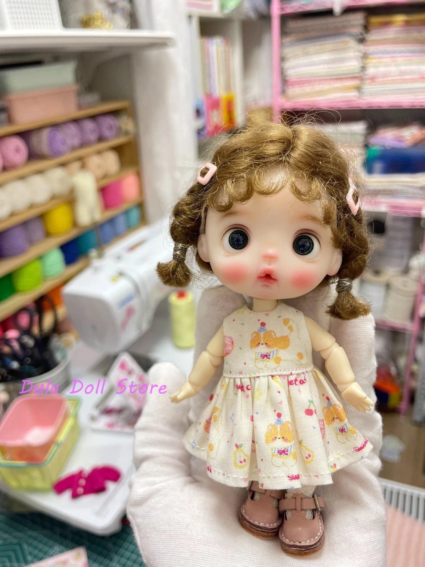 2026 Dula Doll Clothes Rose red knitted jacket set for ob11 GSC doll