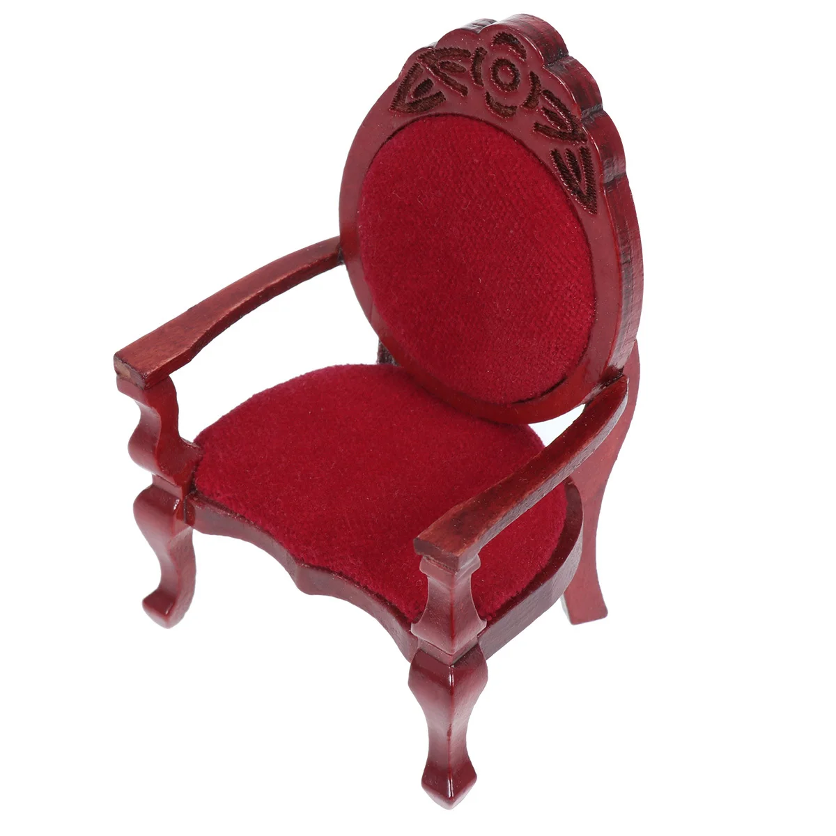 Mini silla de casa, decoración tallada en madera, muebles en miniatura, adorno para habitación de niños, decoración artística, Mini muebles de casa