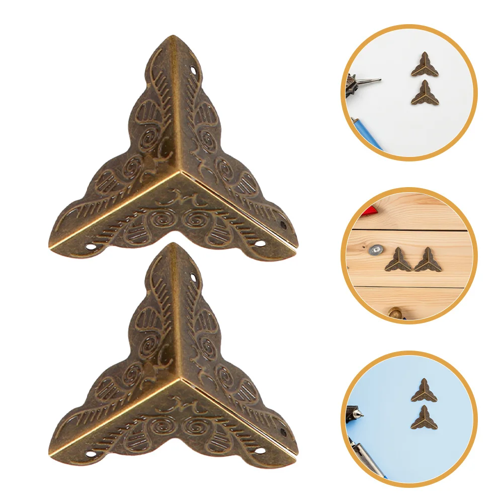 

35Pcs Vintage Metal Corner Guards Finish Sharp Edge Protectors for Furniture Frames Cases Cabinet DIY Reinforcement