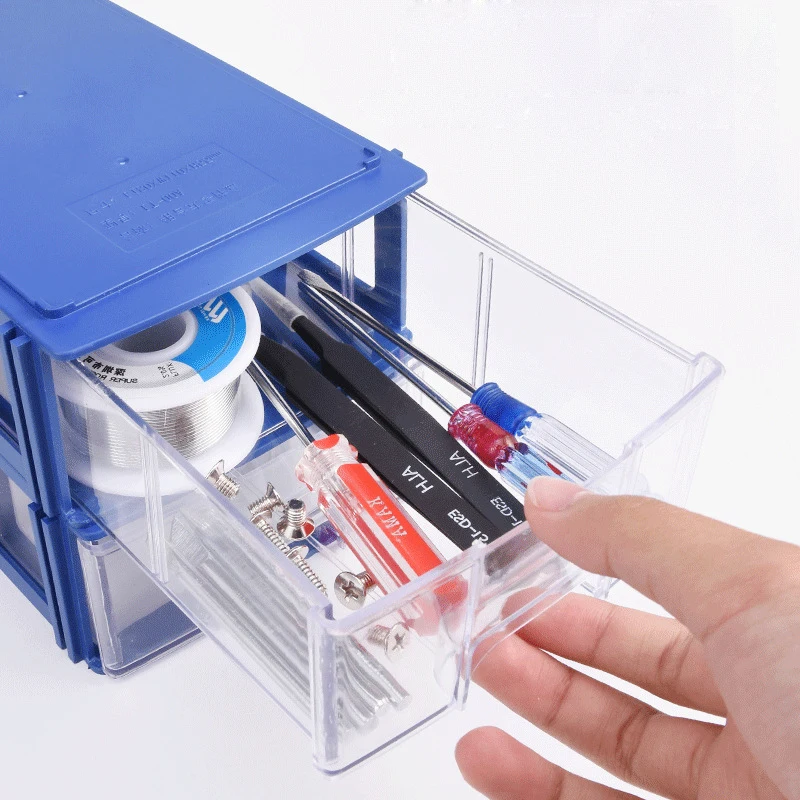 Building Blocks Combined Parts Box Transparent Inner Box Components Box Drawer Type Electronic Components Material Storage Box