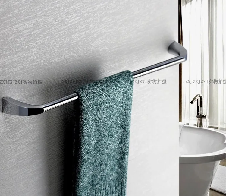 Brass Bathroom Towel Bar Towel Rack High Quality Metal Wall Mount Shelf Single Rod with Bathroom Accessories