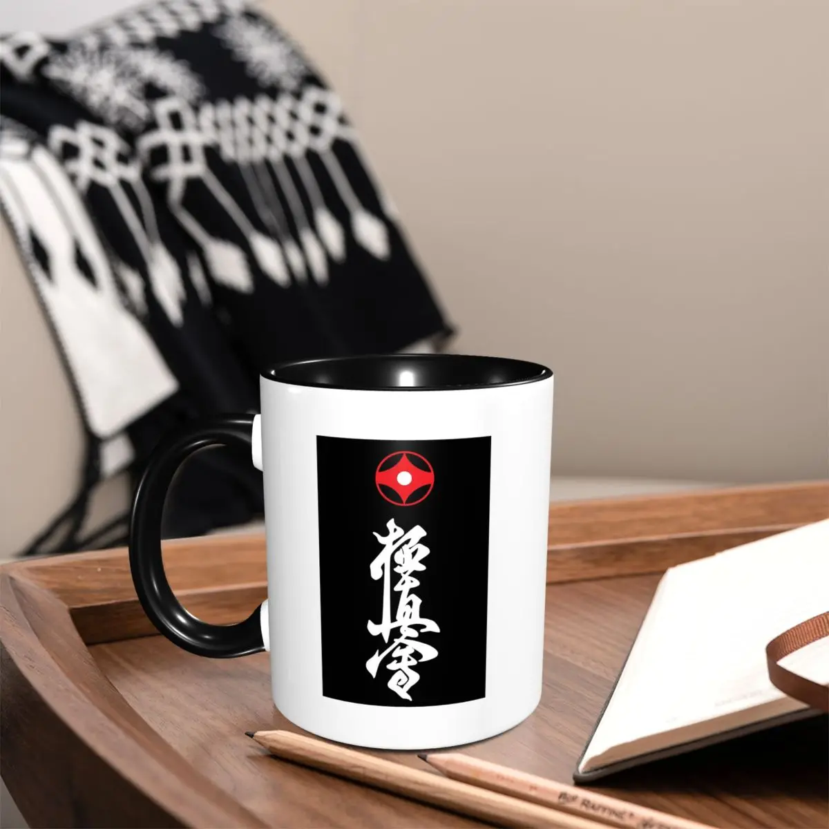 Kyokushin Karate White Mug Funny Ceramic Coffee Cups Tea Mugs Milk Cup Drinkware Gift for Woman Man